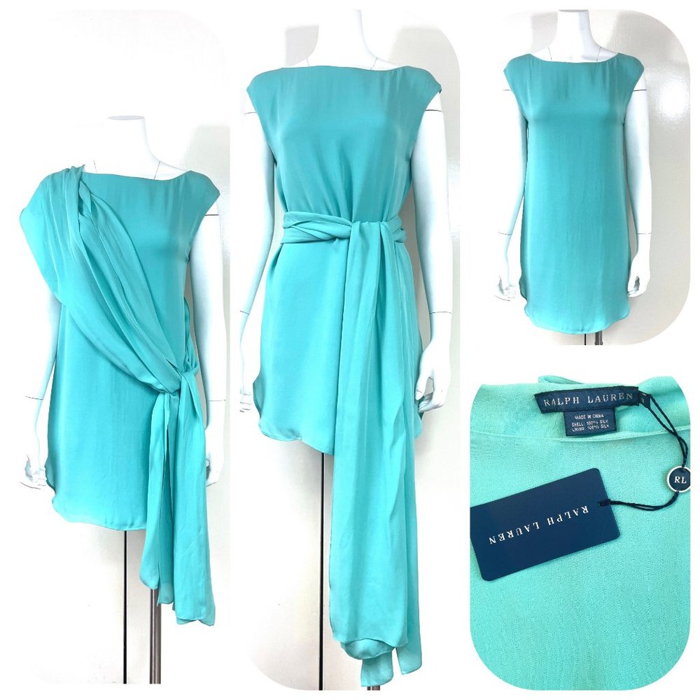 NWT Blue Label RL Silk dress with scarf